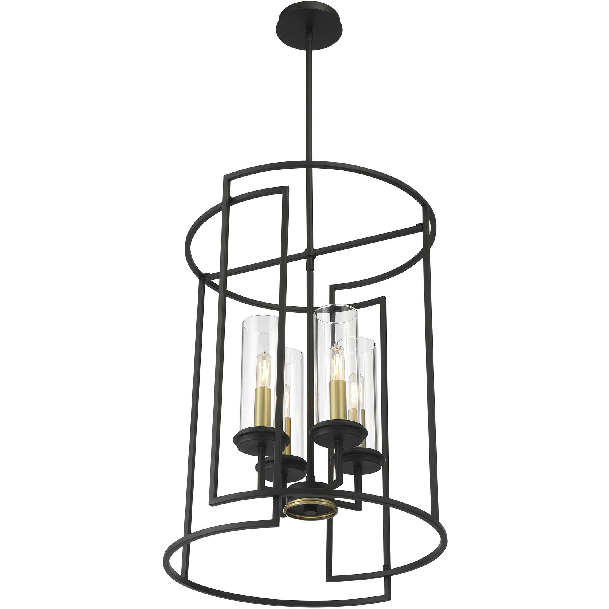 Hillstone 4 Light 18.5 inch Soft Brass And Sand Coal Pendant Ceiling Light